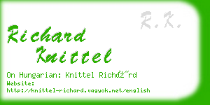 richard knittel business card